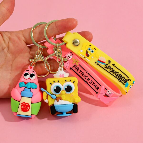 ZY1766A  SpongeBob SquarePants, Patrick Star, Mr. Octopus keychains