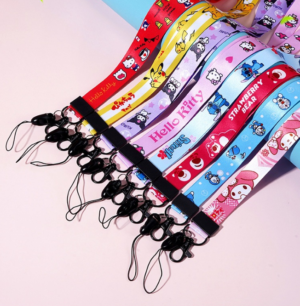 ZY0988A Cartoon polyester heat transfer detachable lanyard