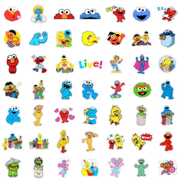 QW0873A 50PCS/pack Sesame Street kids stickers