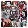 qw0336a 50pc/pack horror movie stickers