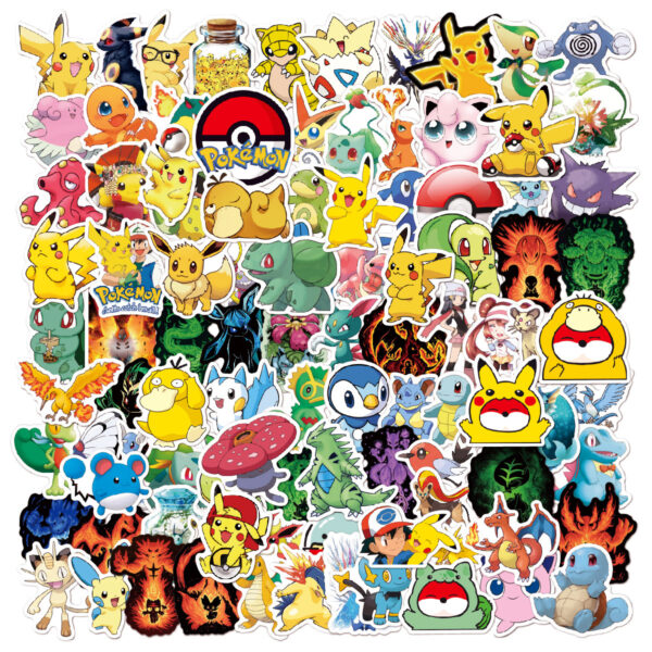 qw0582a 100pcs/pack Pokemon stickers
